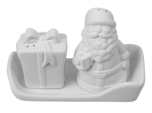 Bisque Santa And Present Salt And Pepper Set (Case of 3)