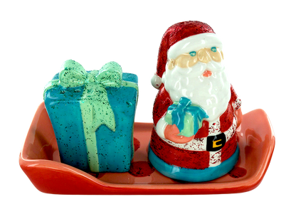 Bisque Santa And Present Salt And Pepper Set (Case of 3)