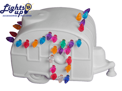 Bisque Lighted Christmas Camper (Case of 1)