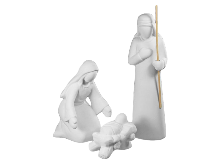 Bisque Contemporary Nativity Set (Case of 4)