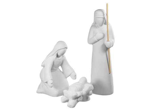 Bisque Contemporary Nativity Set (Case of 4)