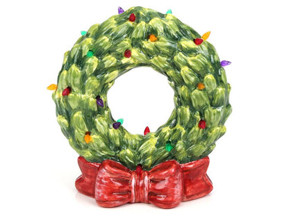 Bisque Lighted Christmas Wreath (Case of 1)