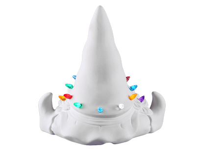 Bisque Lighted Tree Bearded Gnome (Case of 1)