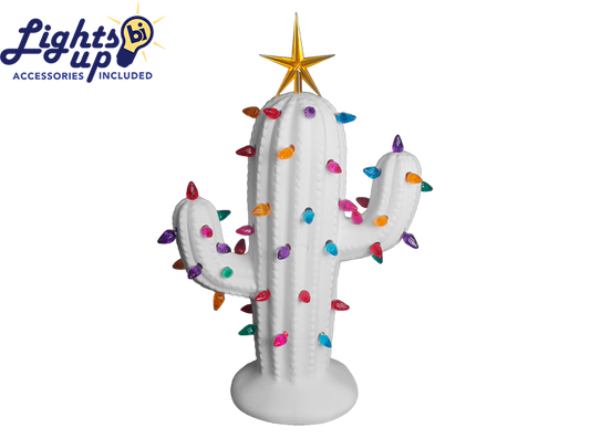 Bisque Lighted Christmas Cactus (Case of 2)