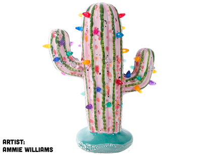 Bisque Lighted Christmas Cactus (Case of 2)