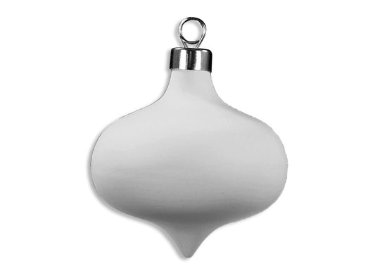 Bisque Curvy Retro Ornament (Case of 12)
