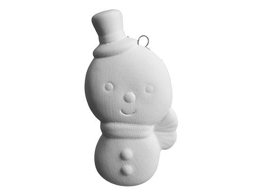 Bisque Jolly Snowman Ornament (Case of 24)