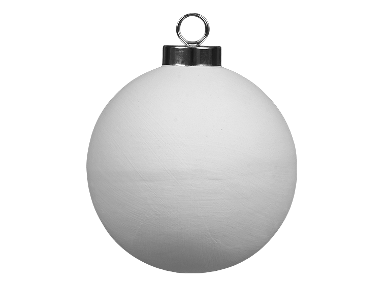 Bisque 3" Silver Cap Ball Ornament (Case of 12)