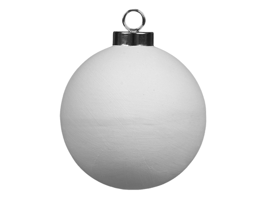 Bisque 3" Silver Cap Ball Ornament (Case of 12)