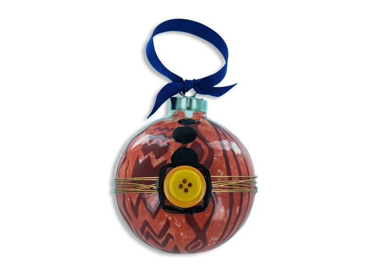 Bisque 3" Silver Cap Ball Ornament (Case of 12)
