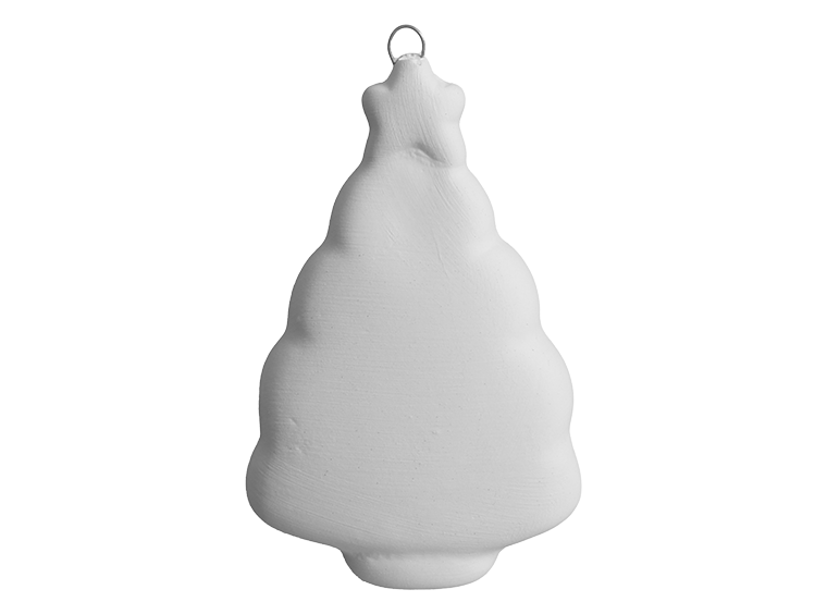 Bisque Puffy Christmas Tree Ornament (Case of 18)