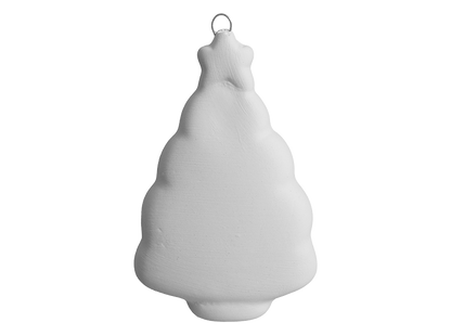 Bisque Puffy Christmas Tree Ornament (Case of 18)