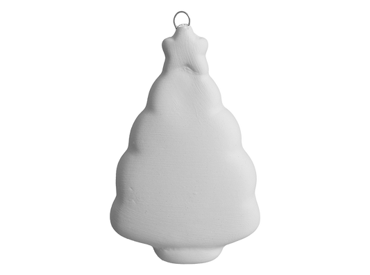 Bisque Puffy Christmas Tree Ornament (Case of 18)