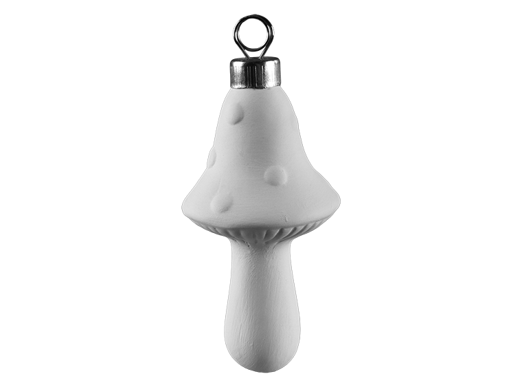 Bisque Tall Mushroom Ornament (Case of 12)