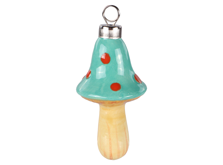 Bisque Tall Mushroom Ornament (Case of 12)