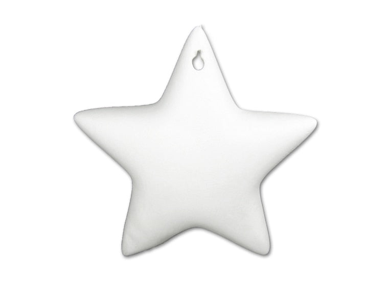 Bisque Puffy Star Ornament (Case of 12)