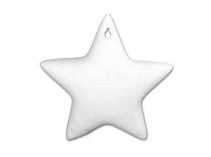 Bisque Puffy Star Ornament (Case of 12)