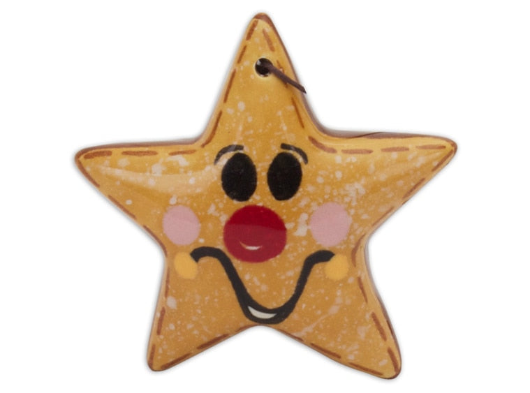 Bisque Puffy Star Ornament (Case of 12)