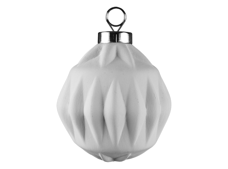 Bisque Retro Diamonds Ornament (Case of 12)