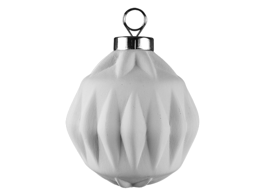 Bisque Retro Diamonds Ornament (Case of 12)