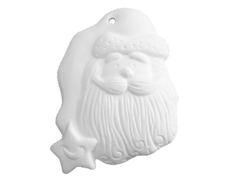 Bisque Santa Ornament (Case of 20)