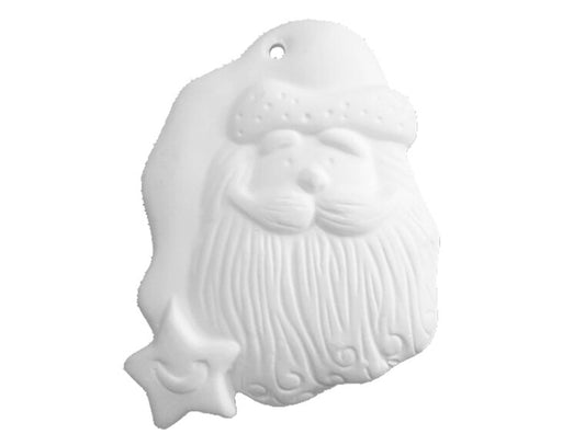 Bisque Santa Ornament (Case of 20)