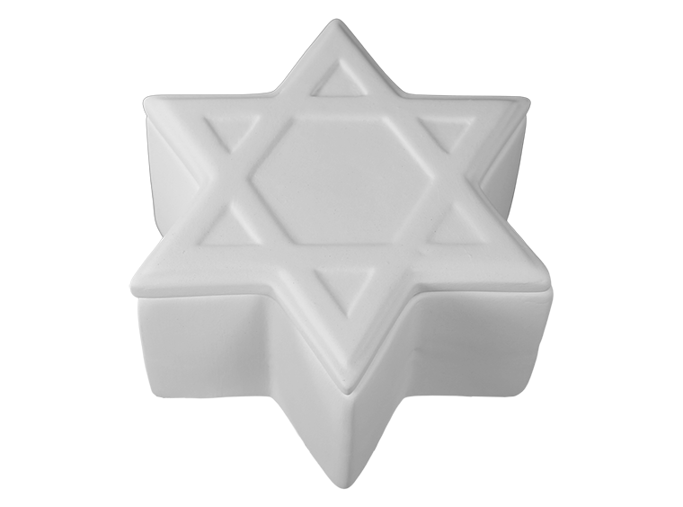 Bisque Star Of David Box (Case of 4)