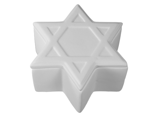 Bisque Star Of David Box (Case of 4)