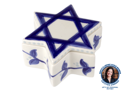 Bisque Star Of David Box (Case of 4)