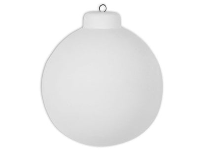 Bisque 3 Inch Ball Ornament With Metal Hanger (Case of 12)