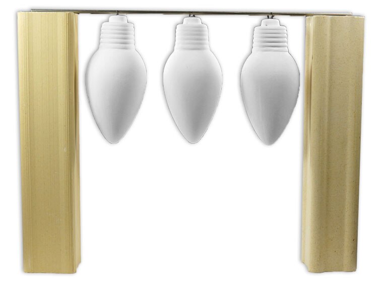 Bisque 3 Inch Ball Ornament With Metal Hanger (Case of 12)