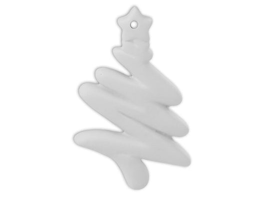 Bisque Jazzy Tree Ornament (Case of 12)