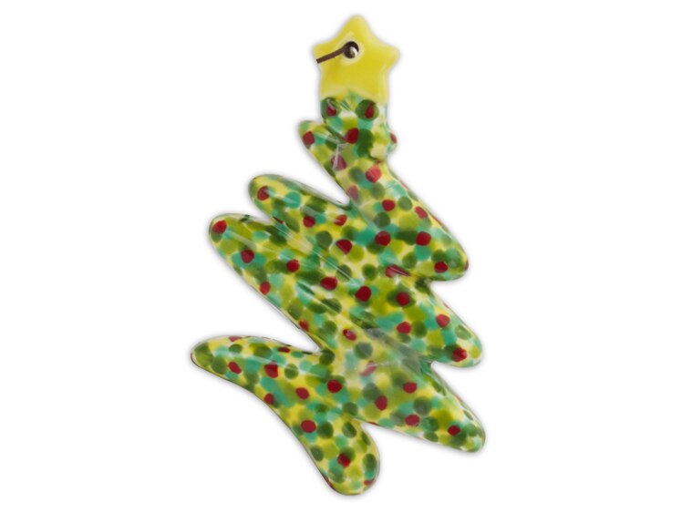Bisque Jazzy Tree Ornament (Case of 12)