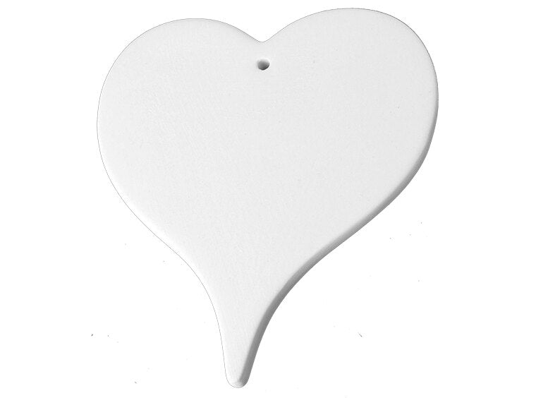 Bisque Flat Heart Ornament (Case of 12)