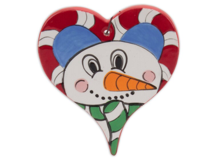 Bisque Flat Heart Ornament (Case of 12)