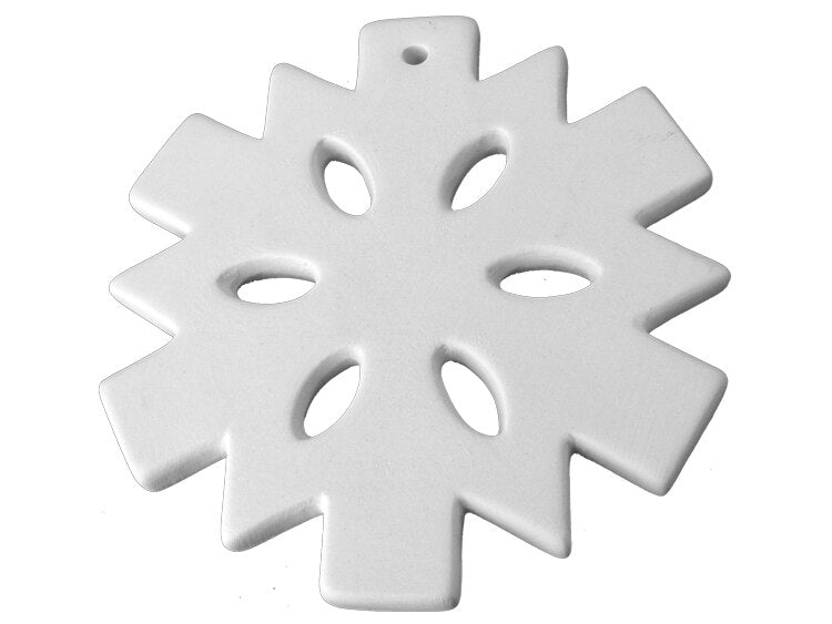 Bisque Flat Snowflake Ornament (Case of 12)