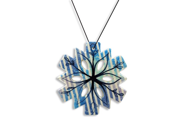 Bisque Flat Snowflake Ornament (Case of 12)
