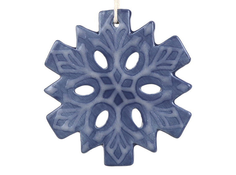 Bisque Flat Snowflake Ornament (Case of 12)