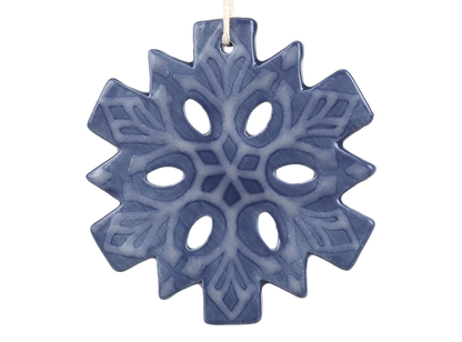 Bisque Flat Snowflake Ornament (Case of 12)