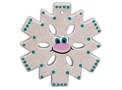 Bisque Flat Snowflake Ornament (Case of 12)