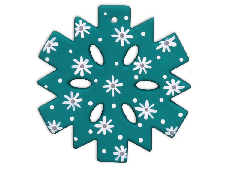 Bisque Flat Snowflake Ornament (Case of 12)