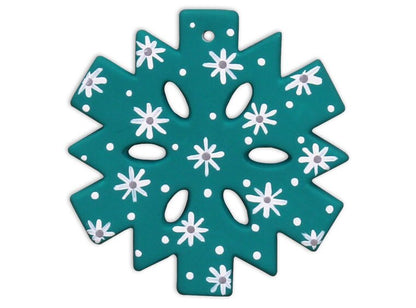 Bisque Flat Snowflake Ornament (Case of 12)