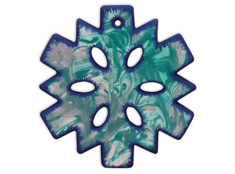 Bisque Flat Snowflake Ornament (Case of 12)