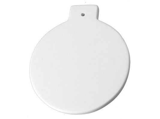 Bisque Flat Ball Ornament (Case of 12)