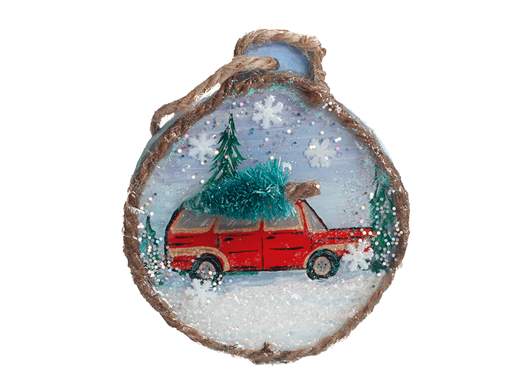 Bisque Flat Ball Ornament (Case of 12)