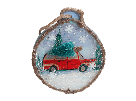 Bisque Flat Ball Ornament (Case of 12)