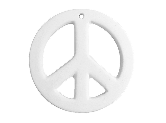 Bisque Peace Sign Ornament (Case of 24)