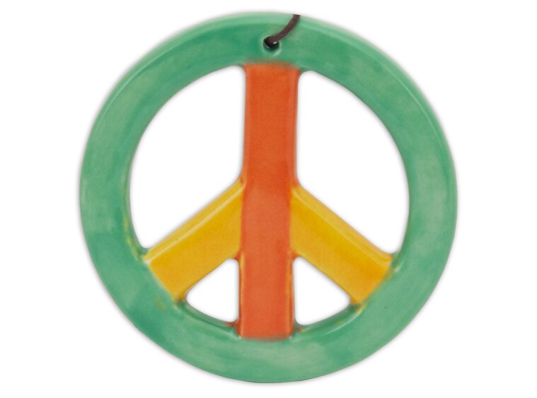 Bisque Peace Sign Ornament (Case of 24)