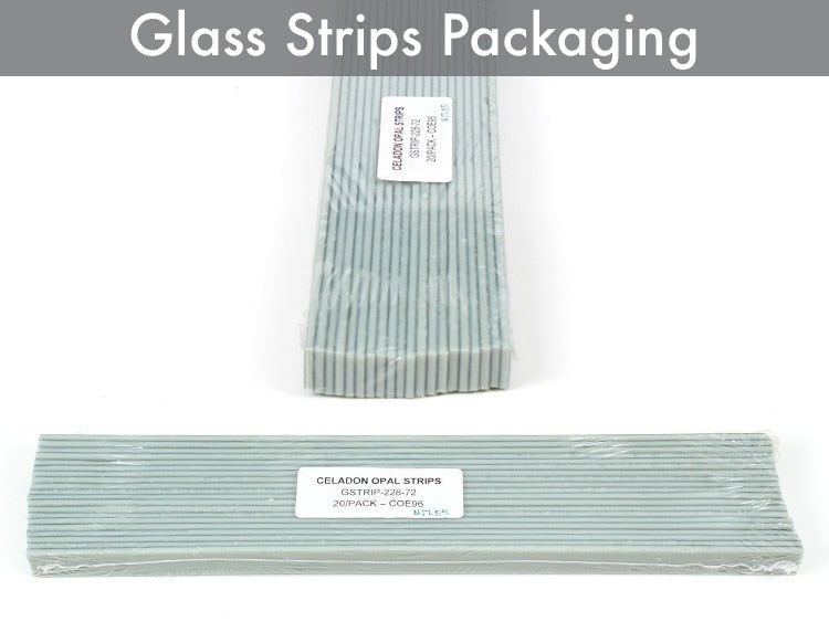 Red Opalescent Glass Strips (Case of 1)