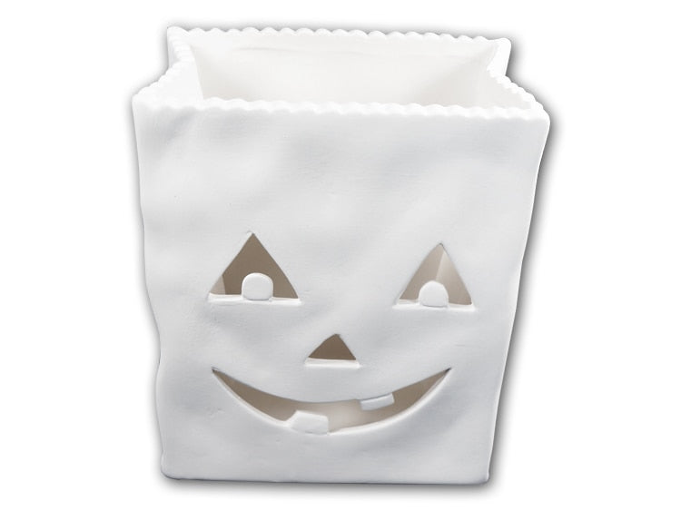 Bisque Jack-O-Lantern Votive Bag (Case of 2)